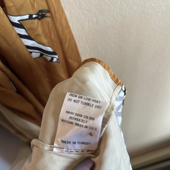 SUKISO Elsa Wrap Dress In Zebra Print Gold Long Sleeves Womens Size XL - Picture 11 of 13